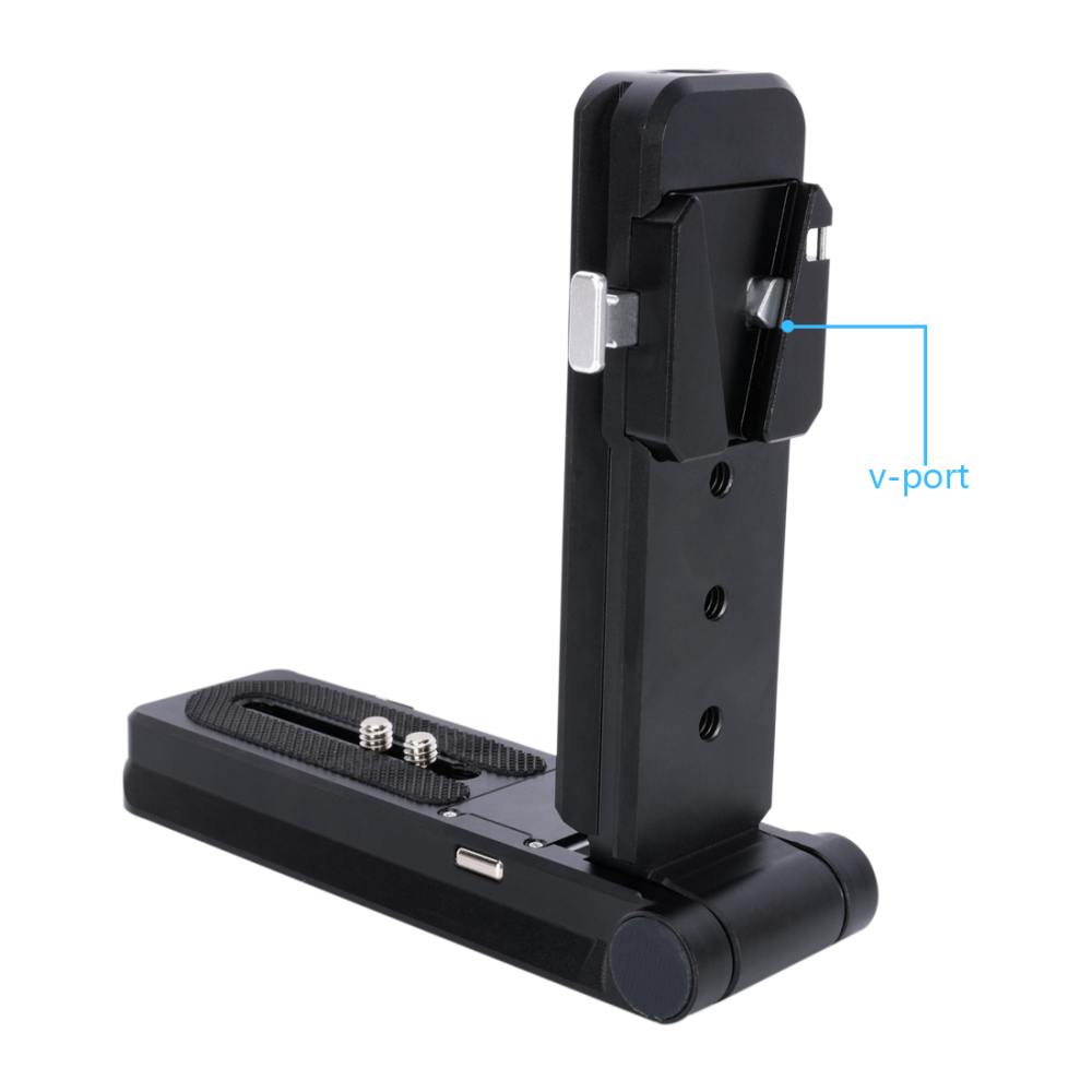 Niceyrig Foldable Camera V-Lock Battery L-Bracket Mount Comes with Arca-Swiss Baseplate & Manfrotto Standard Plate for DSLR Camera Switching Tripod Mount