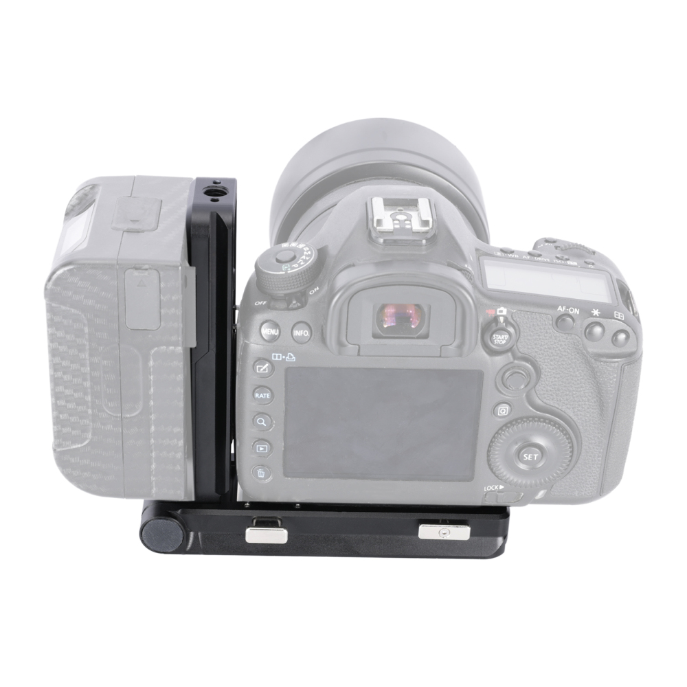 Niceyrig Foldable Camera V-Lock Battery L-Bracket Mount Comes with Arca-Swiss Baseplate & Manfrotto Standard Plate for DSLR Camera Switching Tripod Mount