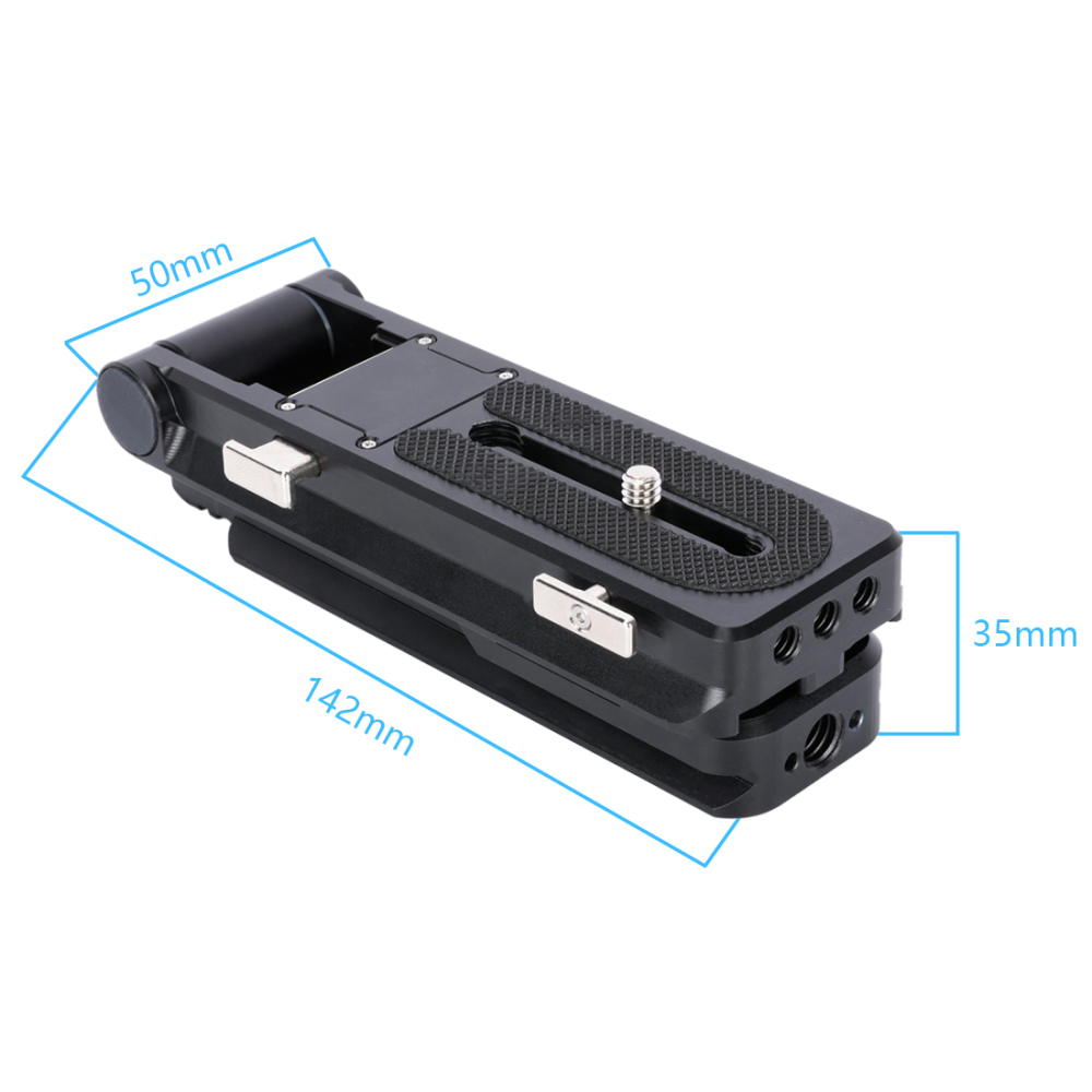 Niceyrig Foldable Camera V-Lock Battery L-Bracket Mount Comes with Arca-Swiss Baseplate & Manfrotto Standard Plate for DSLR Camera Switching Tripod Mount