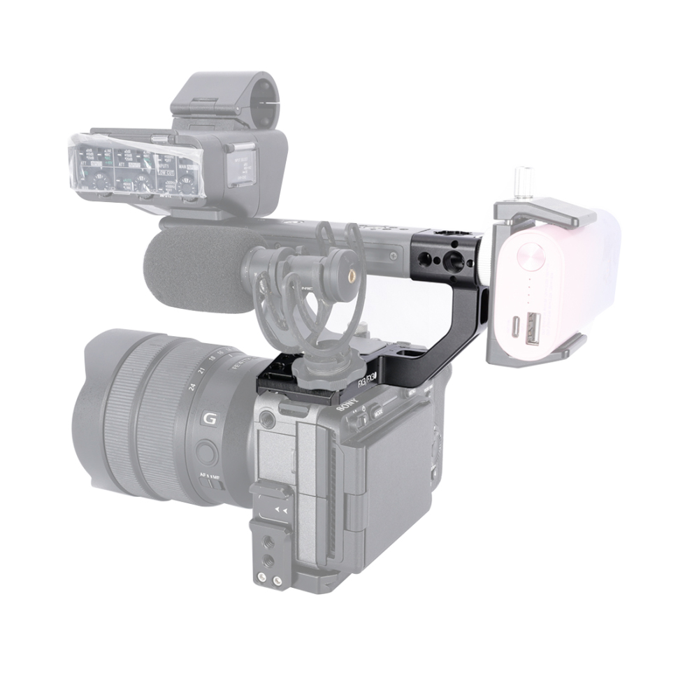 Niceyrig Extension Kit for Sony FX3/FX30 XLR Handle Comes with Cold Shoe Mount 1/4’’-20 Thread Holes&3/8’’-16 Arri Locating Mounting Points