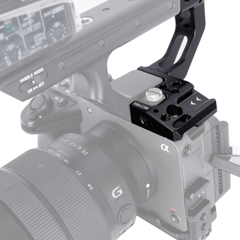 Niceyrig Extension Kit for Sony FX3/FX30 XLR Handle Comes with Cold Shoe Mount 1/4''-20 Thread Holes&3/8''-16 Arri Locating Mounting Points