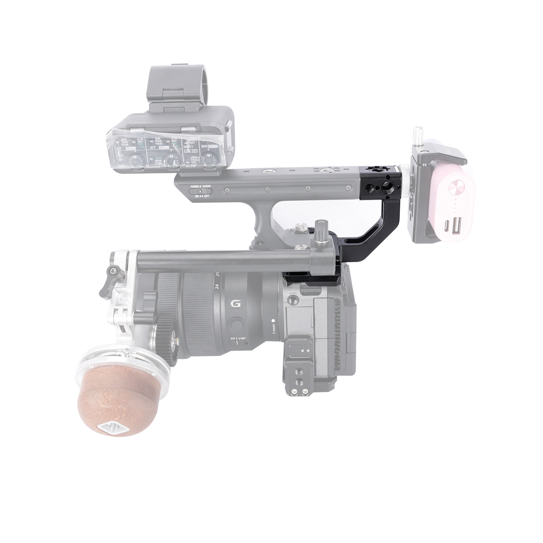 Niceyrig Extension Kit for Sony FX3/FX30 XLR Handle Comes with Cold Shoe Mount 1/4’’-20 Thread Holes&3/8’’-16 Arri Locating Mounting Points