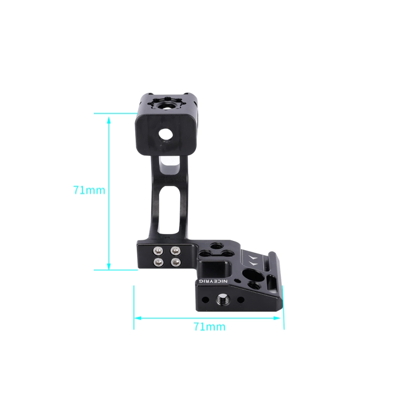 Niceyrig Extension Kit for Sony FX3/FX30 XLR Handle Comes with Cold Shoe Mount 1/4’’-20 Thread Holes&3/8’’-16 Arri Locating Mounting Points