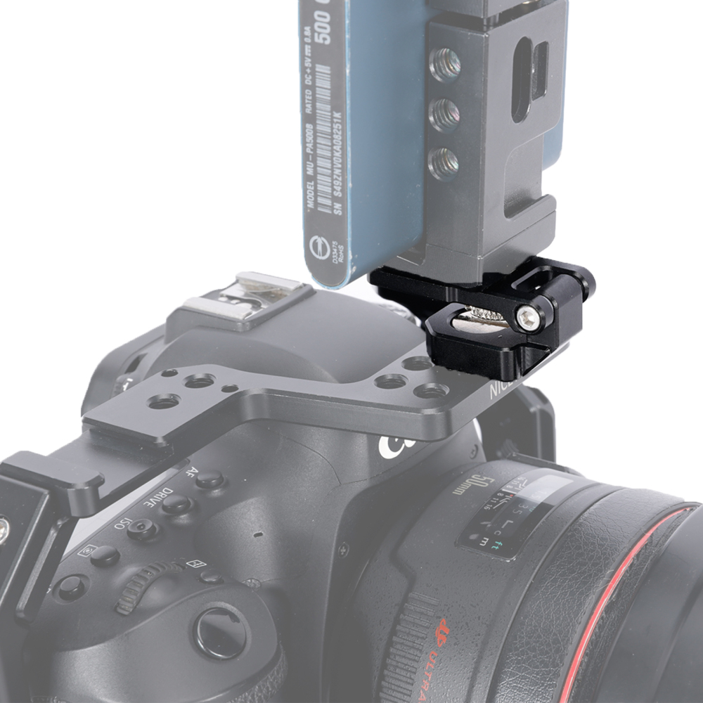 Niceyrig 180°Tilt Mounting Adaptor for Monitor/Battery/Wireless Transmission with 3/8-16 Arri Locating Screws (Weight Capacity: 0.5 kg)