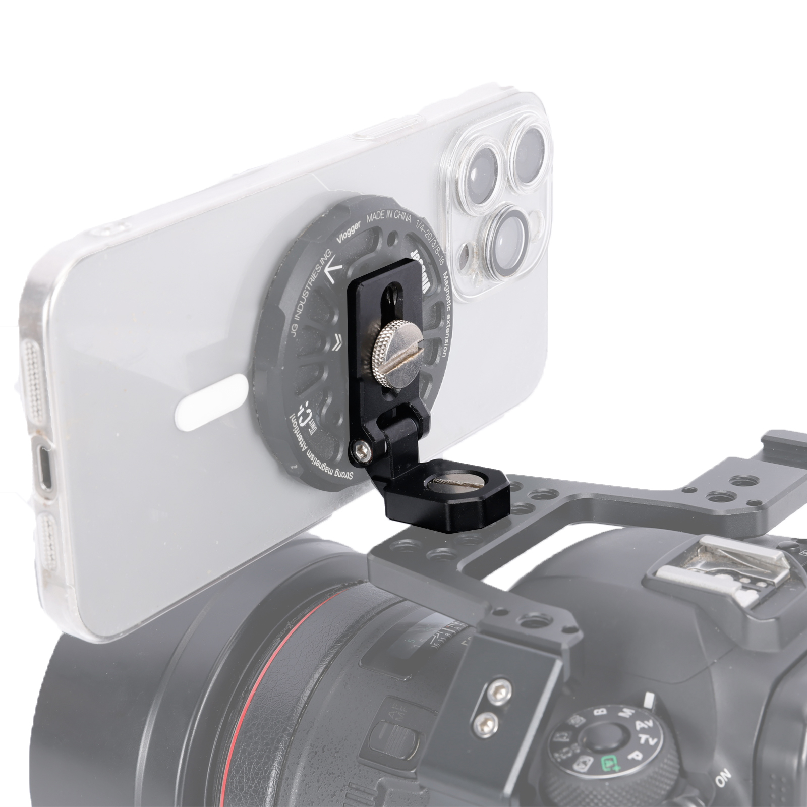 Niceyrig 180°Tilt Mounting Adaptor for Monitor/Battery/Wireless Transmission with 3/8-16 Arri Locating Screws (Weight Capacity: 0.5 kg)