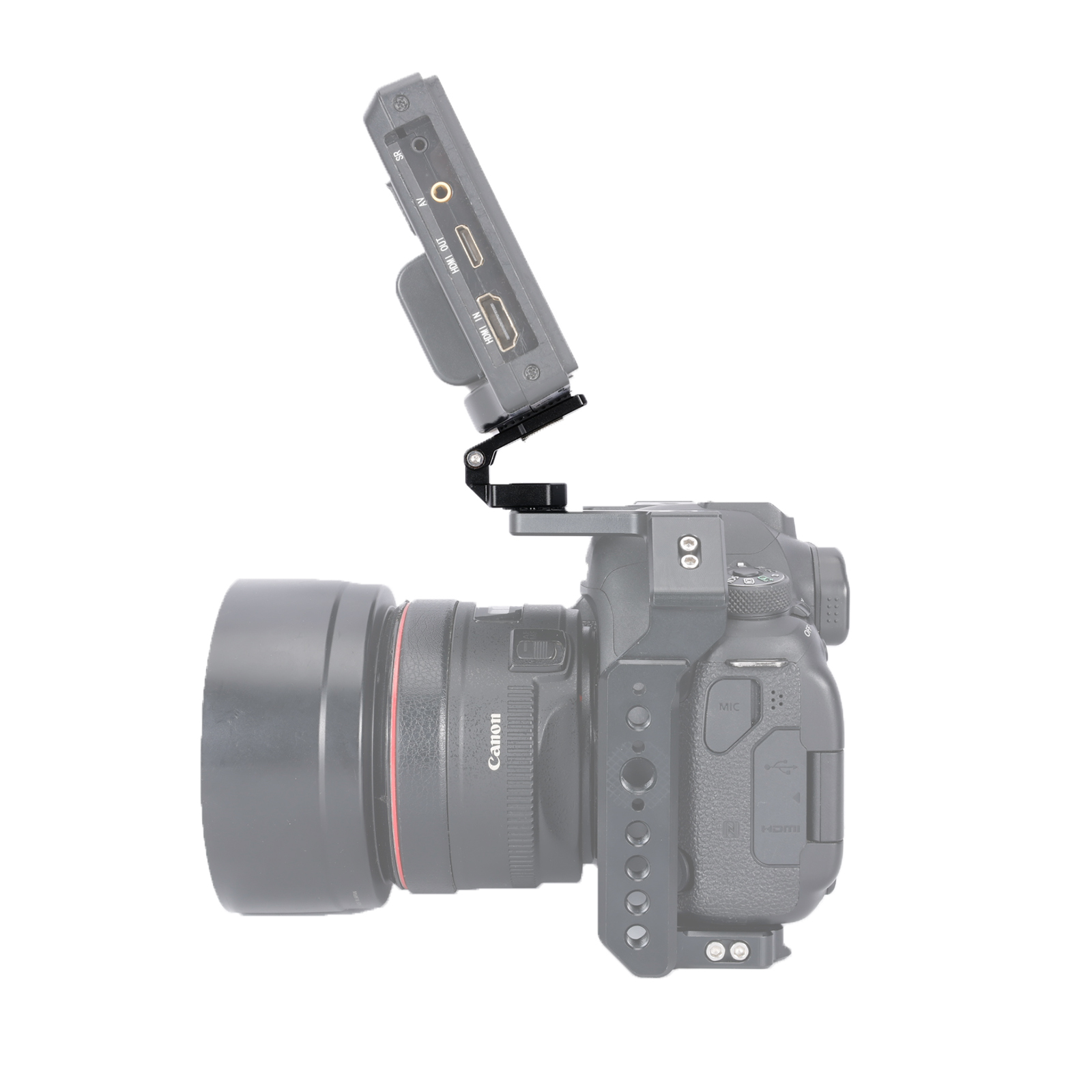 Niceyrig 180°Tilt Mounting Adaptor for Monitor/Battery/Wireless Transmission with 3/8-16 Arri Locating Screws (Weight Capacity: 0.5 kg)