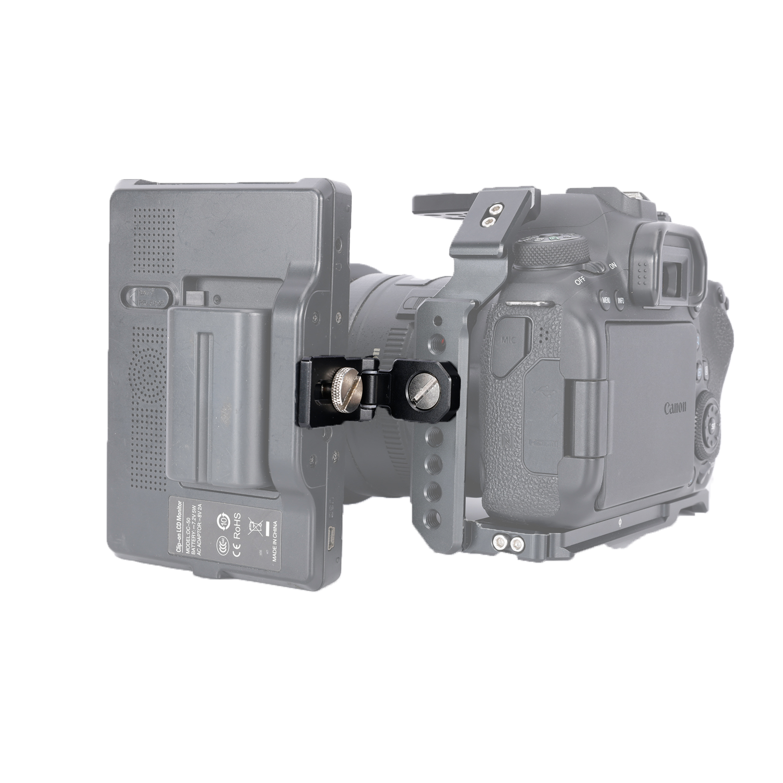 Niceyrig 180°Tilt Mounting Adaptor for Monitor/Battery/Wireless Transmission with 3/8-16 Arri Locating Screws (Weight Capacity: 0.5 kg)