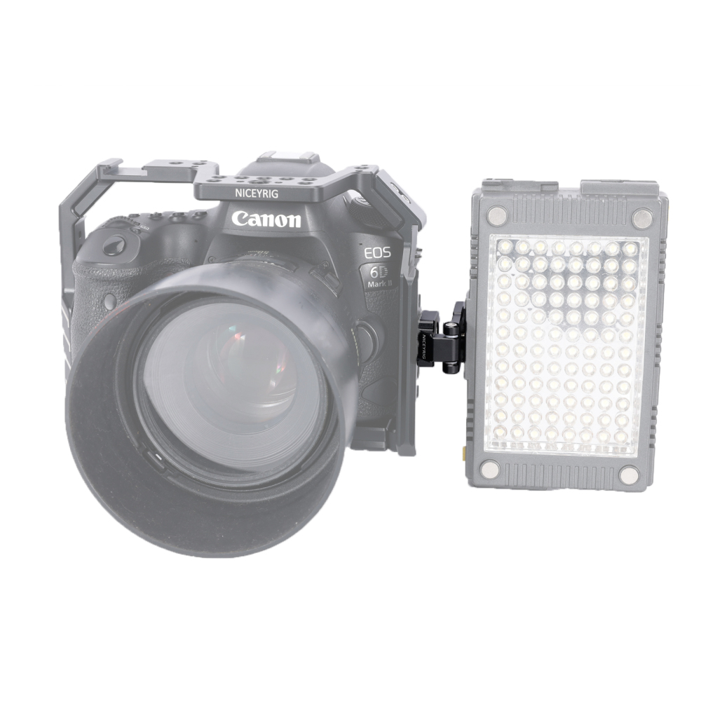 Niceyrig 180°Tilt Mounting Adaptor for Monitor/Battery/Wireless Transmission with 3/8-16 Arri Locating Screws (Weight Capacity: 0.5 kg)