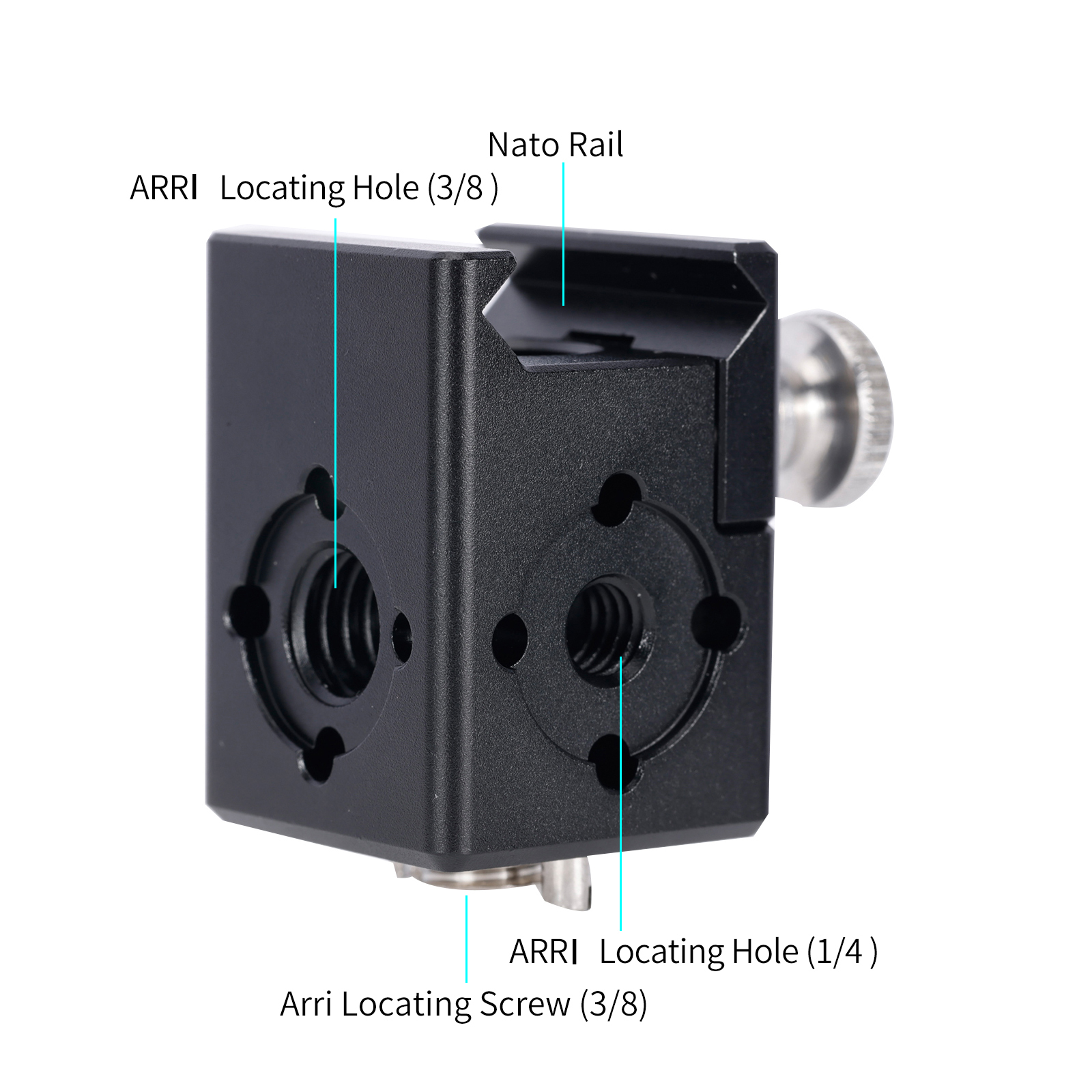 Niceyrig Nato Clamp to Arri Locating Screw (3/8’’-16) Adaptor