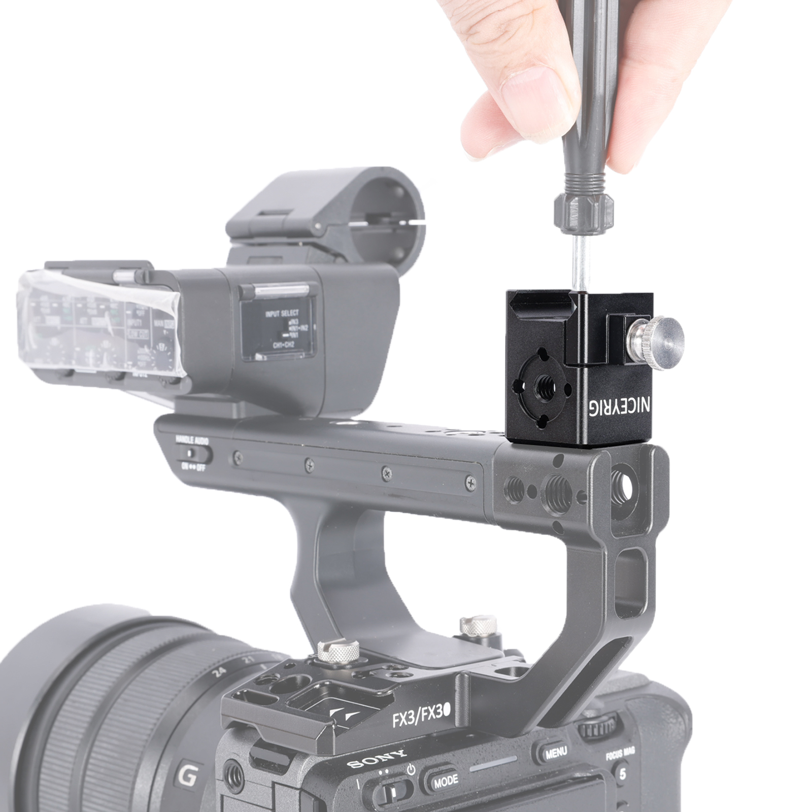 Niceyrig Nato Clamp to Arri Locating Screw (3/8’’-16) Adaptor