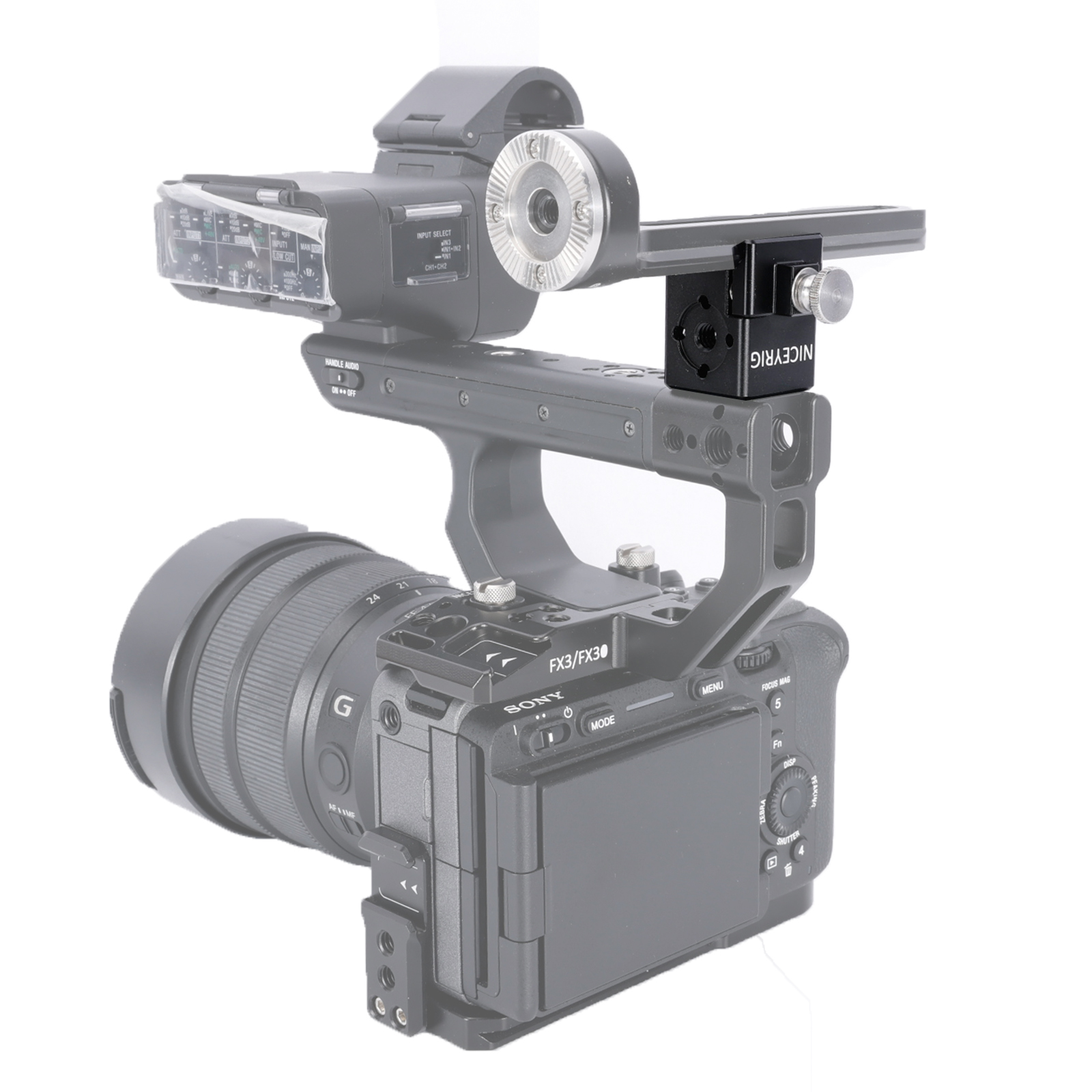 Niceyrig Nato Clamp to Arri Locating Screw (3/8’’-16) Adaptor