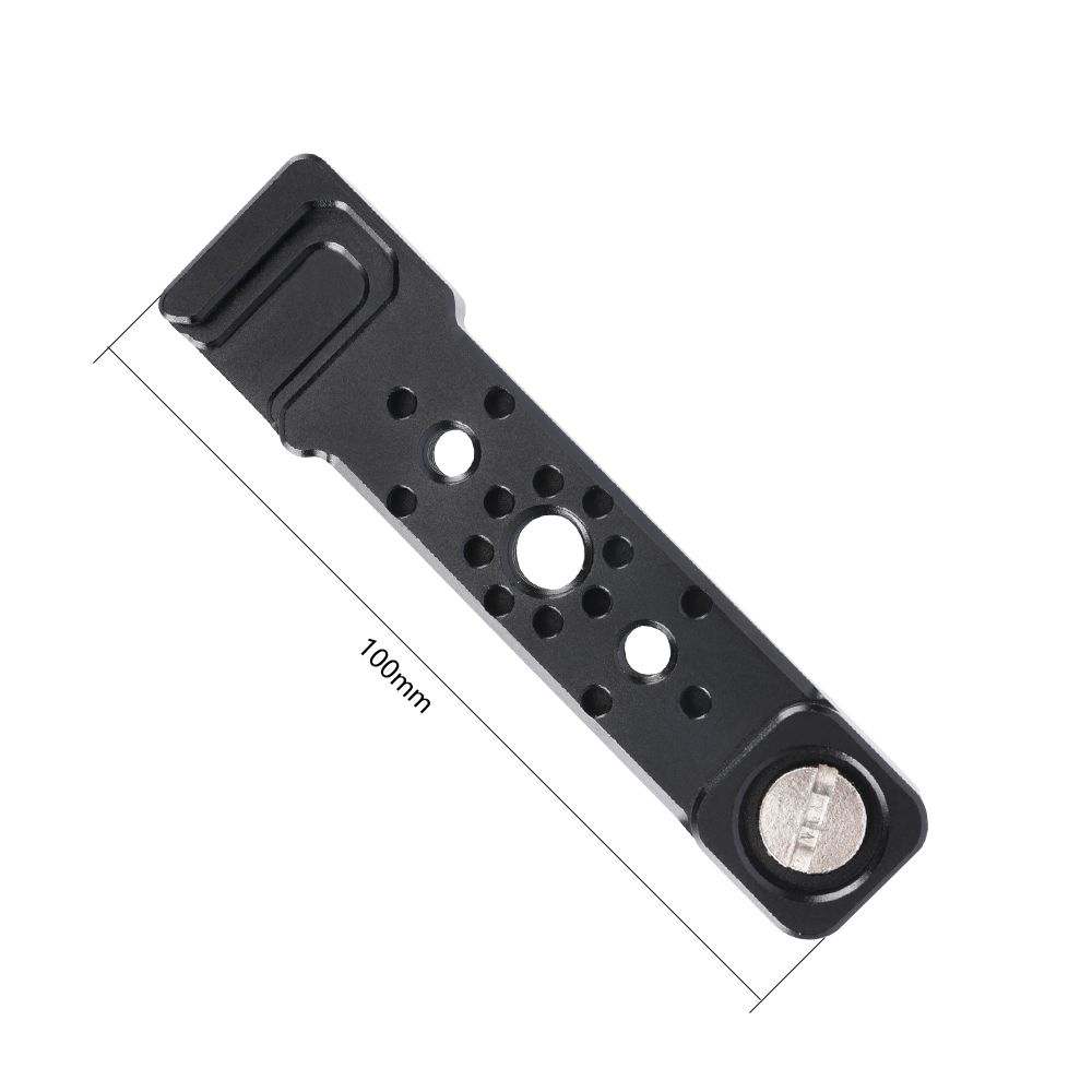 Niceyrig Extension Bar with Cold Shoe Mount & 3/8’’-16 Arri Locating Screw (Capacity:3KG)