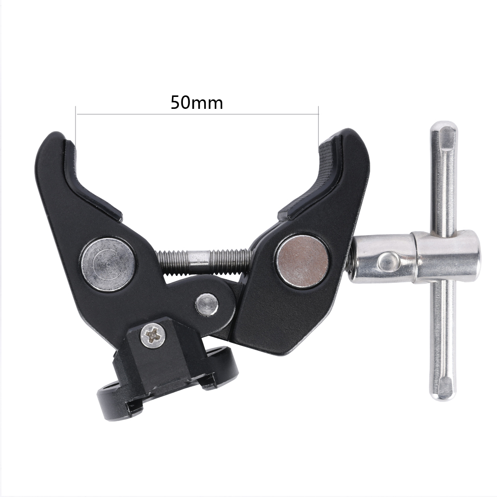 Niceyrig Super Clamp with Cold Shoe Mount(Open Range: 12-50MM)