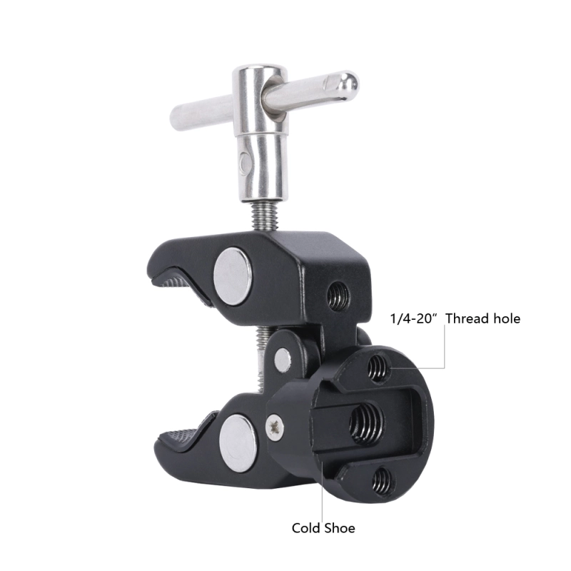 Niceyrig Super Clamp with Cold Shoe Mount(Open Range: 12-50MM)