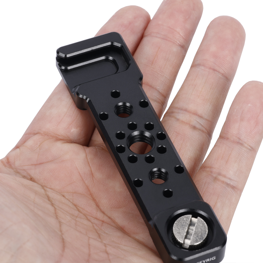 Niceyrig Extension Bar with Cold Shoe Mount & 3/8’’-16 Arri Locating Screw (Capacity:3KG)