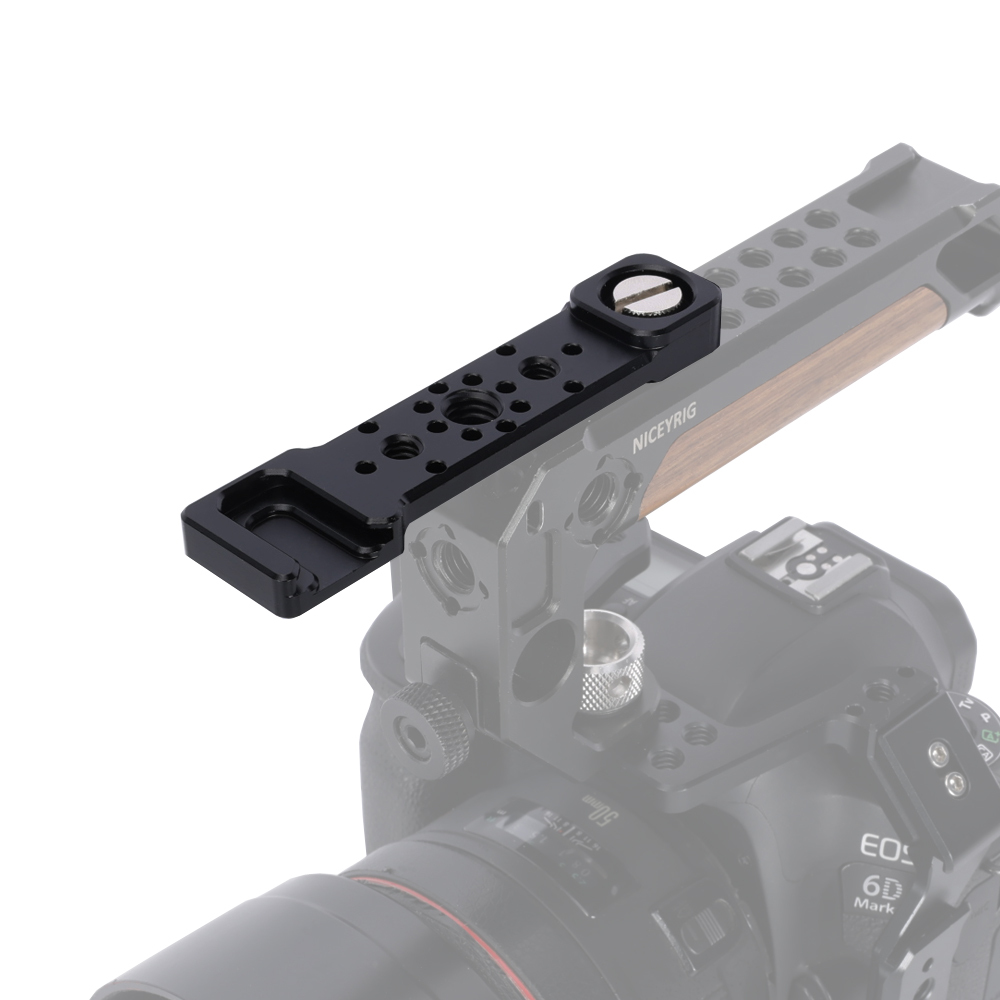 Niceyrig Extension Bar with Cold Shoe Mount & 3/8’’-16 Arri Locating Screw (Capacity:3KG)