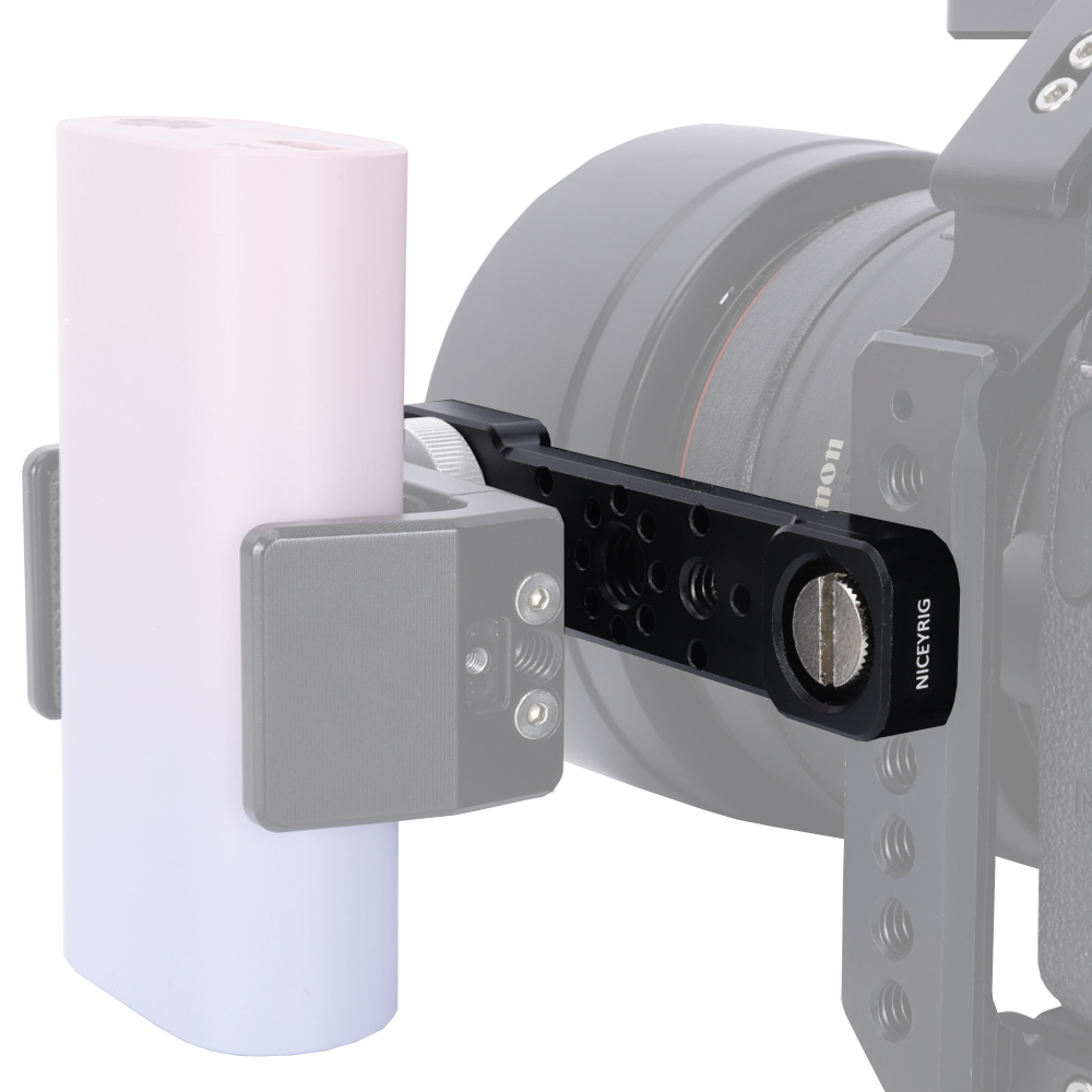 Niceyrig Extension Bar with Cold Shoe Mount & 3/8’’-16 Arri Locating Screw (Capacity:3KG)