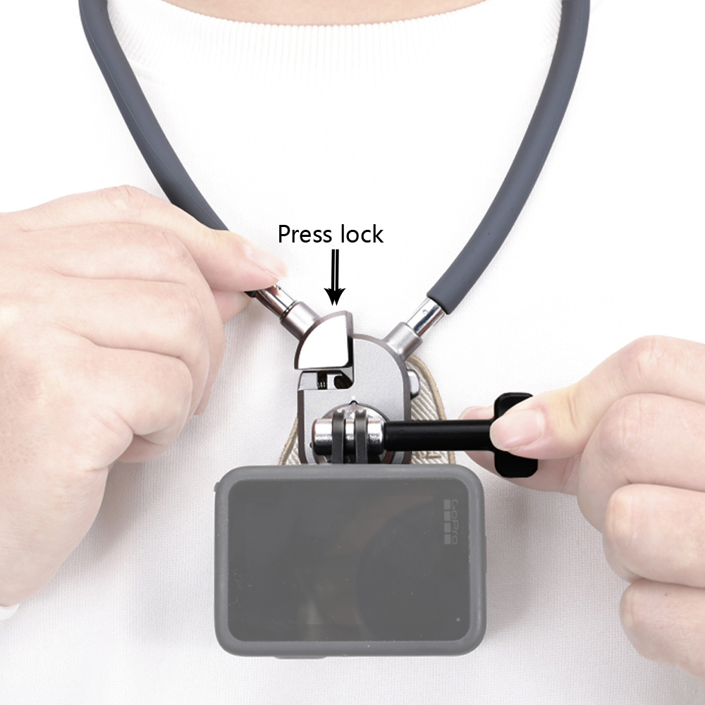 Niceyrig Action Camera Magnetic Neck Mount Holder Quick Release Necklack Mount POV Video/Vlog Recording Compatible with GoPro Hero 13 12 11 10 9 8 Max DJI OSMO Action 4 Action 3 Insta360 Ace Pro X3 X4 Yi 4K AKASO Most of Action Cameras
