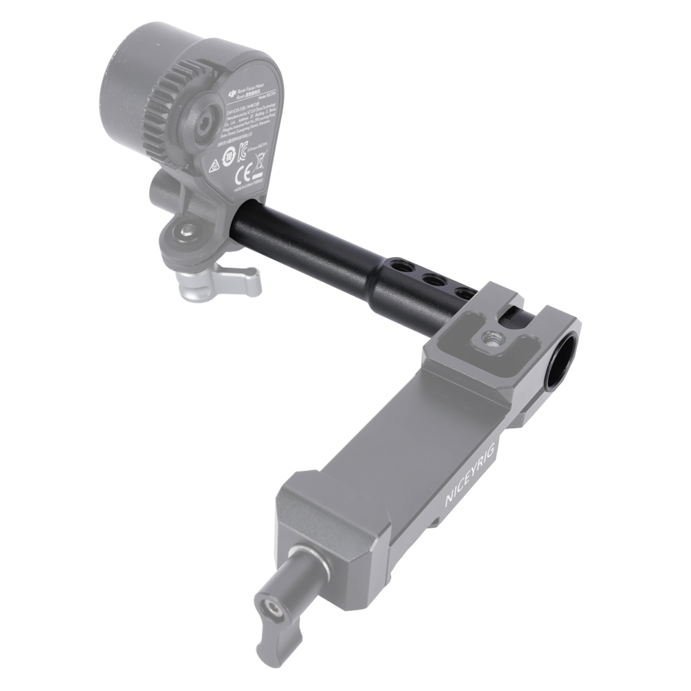 Niceyrig 15MM to 12MM Rod (4.72 Inch) with 1/4''-20 Thread Holes for Follow Focus and DJI RS Focus Motor 