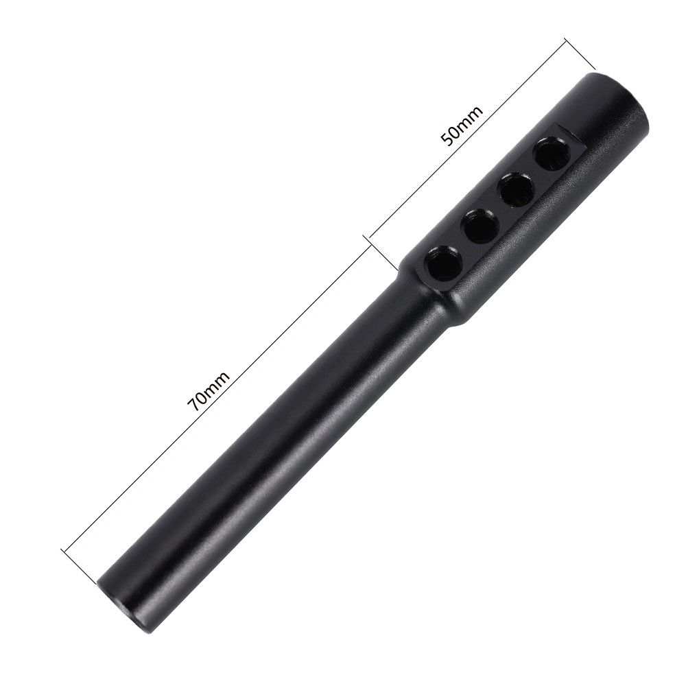 Niceyrig 15MM to 12MM Rod (4.72 Inch) with 1/4''-20 Thread Holes for Follow Focus and DJI RS Focus Motor 