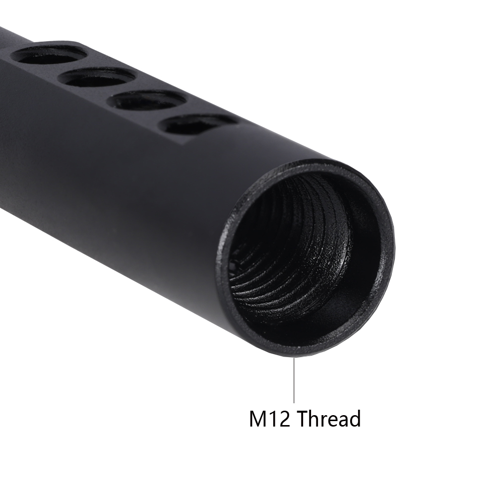 Niceyrig 15MM to 12MM Rod (4.72 Inch) with 1/4''-20 Thread Holes for Follow Focus and DJI RS Focus Motor 