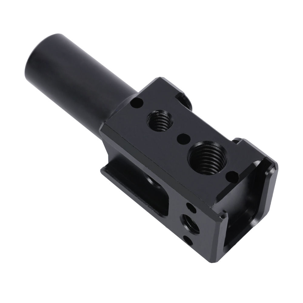 Niceyrig Three-side Cold Shoe Mount with 15MM Extension Single Rod & Arri Locating Holes