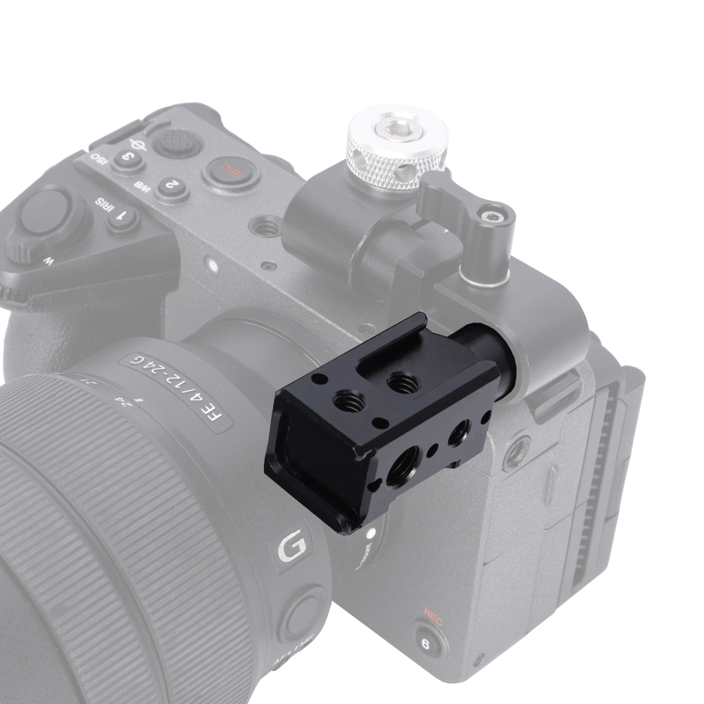 Niceyrig Three-side Cold Shoe Mount with 15MM Extension Single Rod & Arri Locating Holes