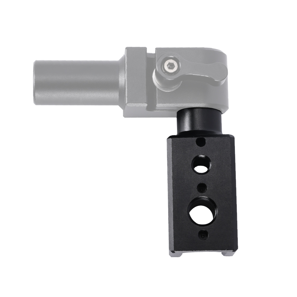 Niceyrig Three-side Cold Shoe Mount with 15MM Extension Single Rod & Arri Locating Holes
