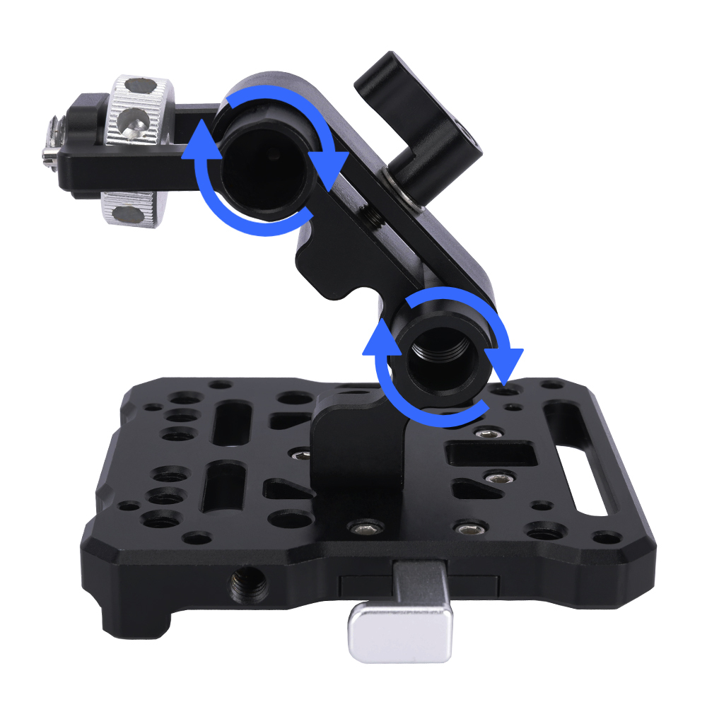 Niceyrig V-Mount/V-Lock Battery Plate with Adjustable Arm & 3/8 Arri Locating Screw