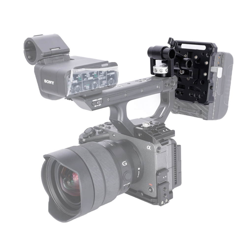 Niceyrig V-Mount/V-Lock Battery Plate with Adjustable Arm & 3/8 Arri Locating Screw