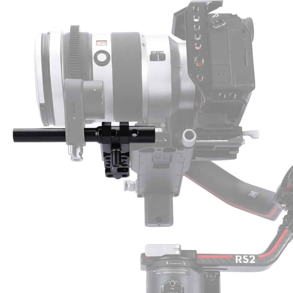 Niceyrig Manfrotto Standard Dovetail Clamp with 15MM Single Rod Clamp & 12MM to 15MM Rod for Follow Focus/DJI RS Focus Motor