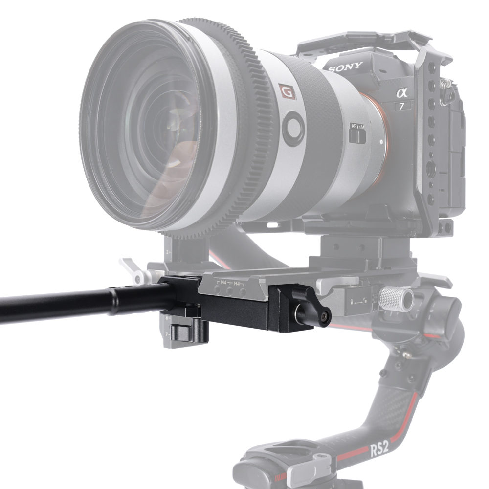 Niceyrig Manfrotto Standard Dovetail Clamp with 15MM Single Rod Clamp & 12MM to 15MM Rod for Follow Focus/DJI RS Focus Motor