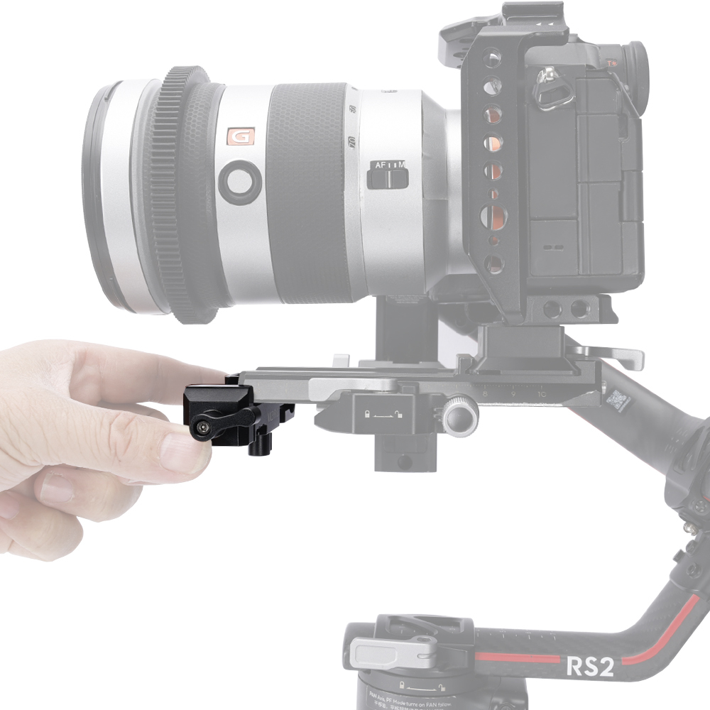 Niceyrig Manfrotto Standard Dovetail Clamp with 15MM Single Rod Clamp for Follow Focus
