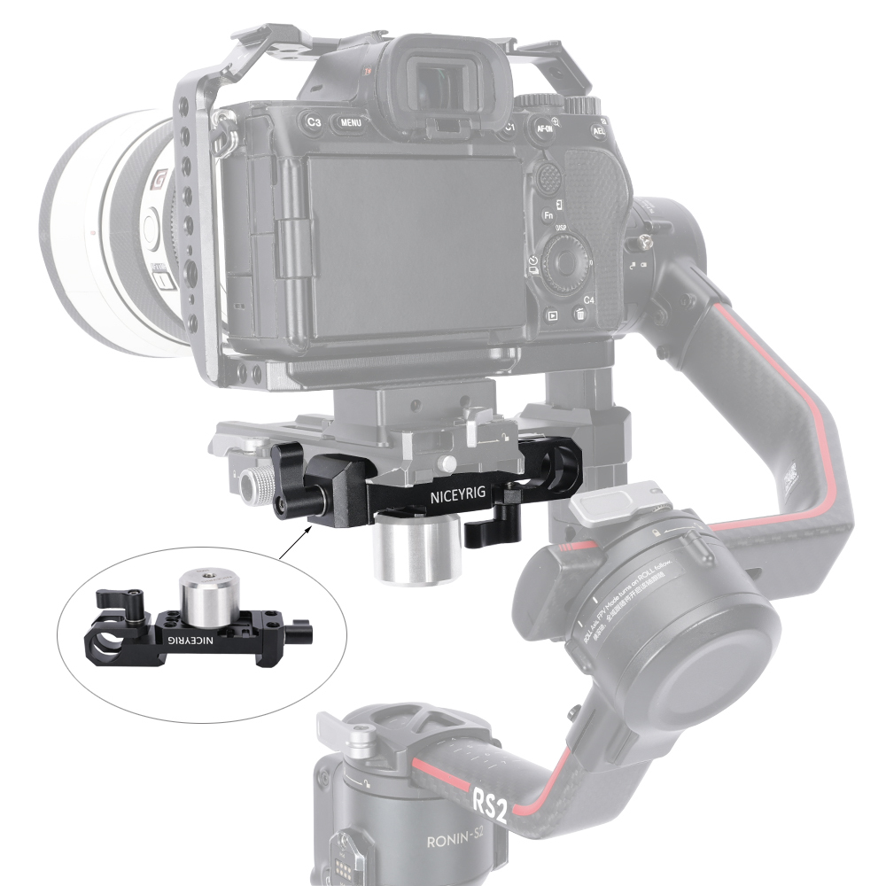 Niceyrig Manfrotto Standard Dovetail Clamp with 15MM Single Rod Clamp for Follow Focus