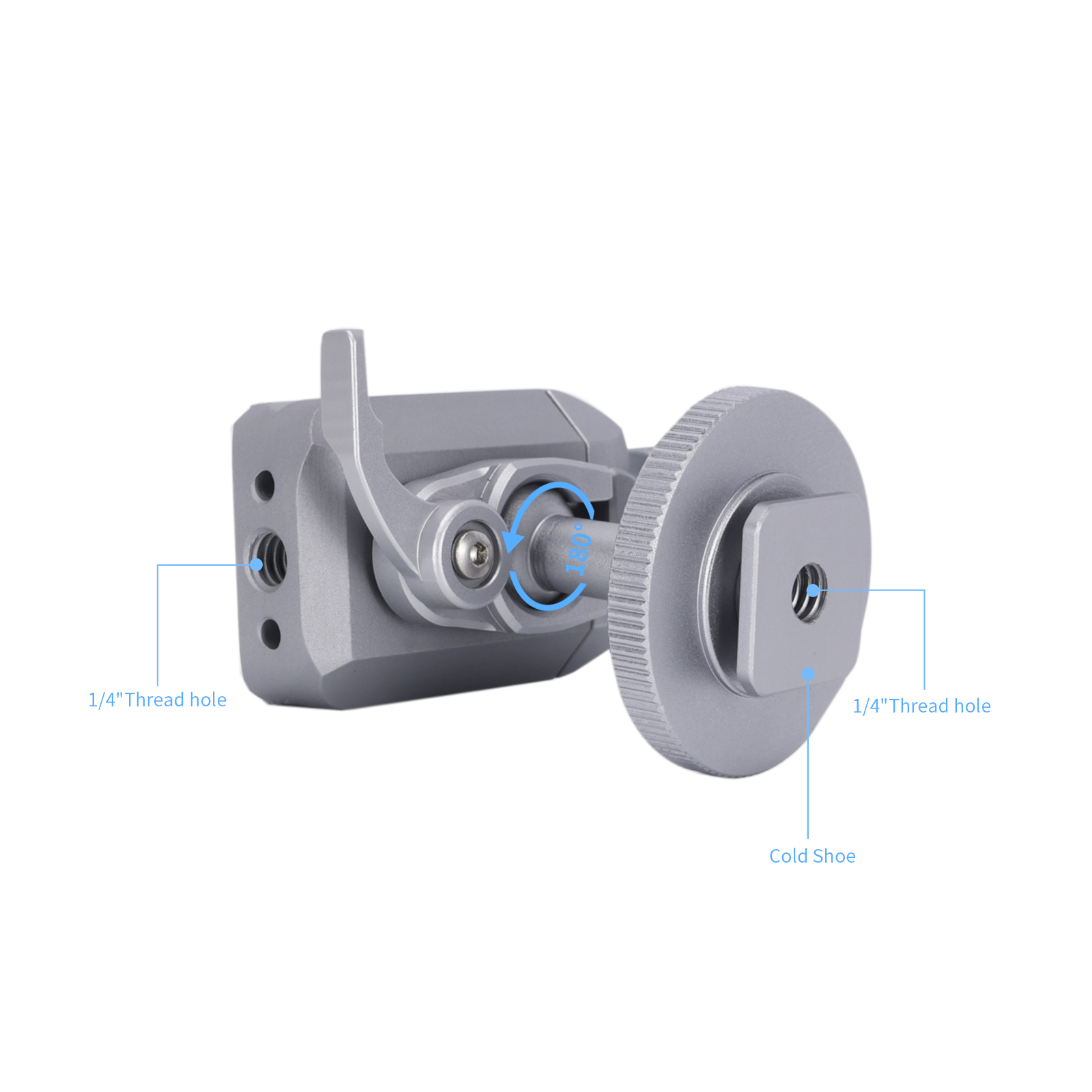 Niceyrig Mini Ballhead Cold Shoe Adapter Tripod Mount with Arca Standard Plate