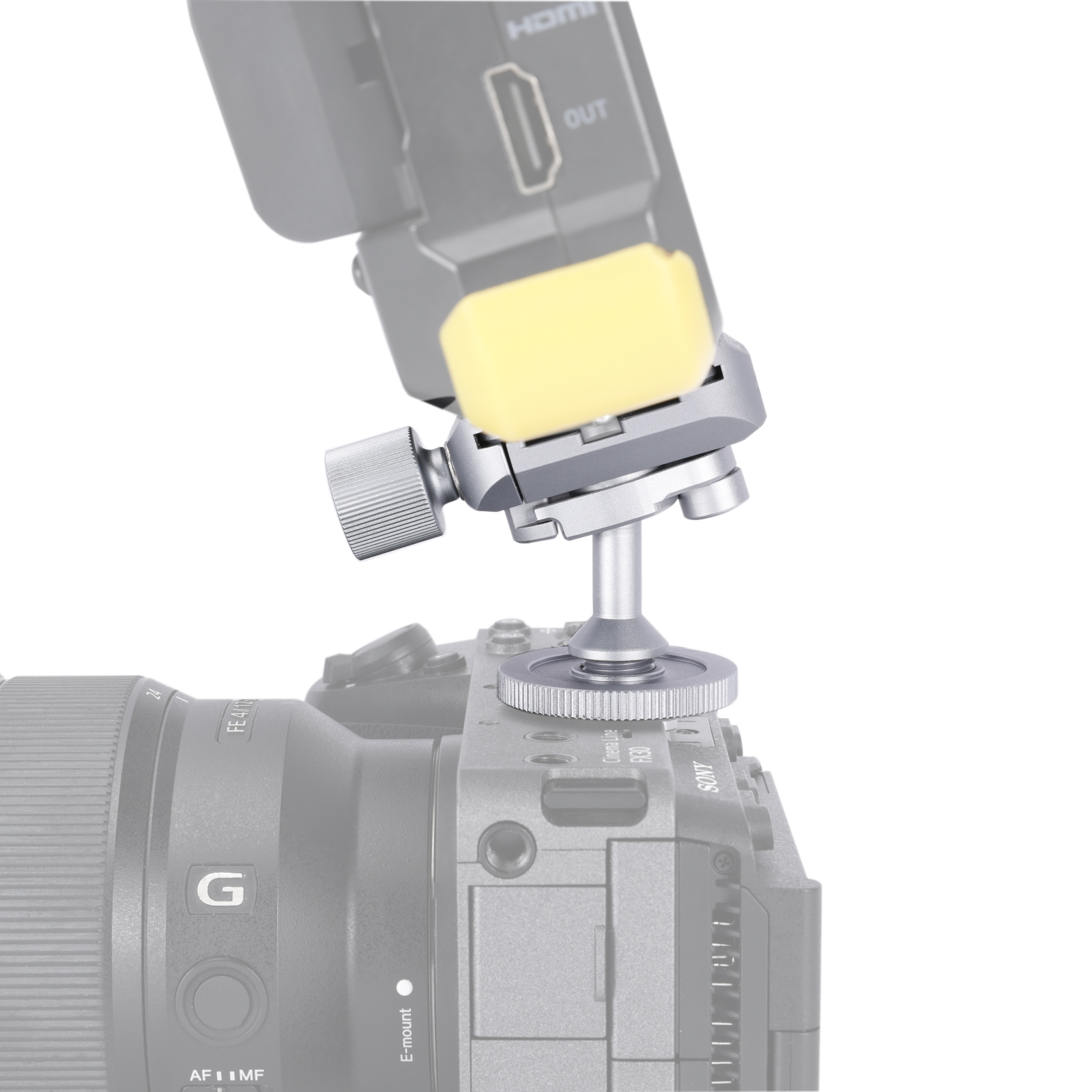 Niceyrig Mini Ballhead Cold Shoe Adapter Tripod Mount with Arca Standard Plate