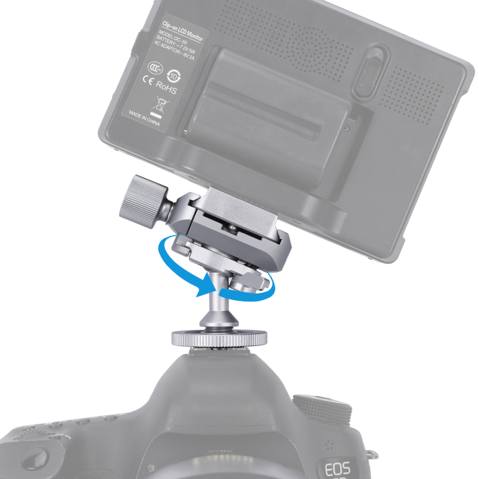 Niceyrig Mini Ballhead Cold Shoe Adapter Tripod Mount with Arca Standard Plate