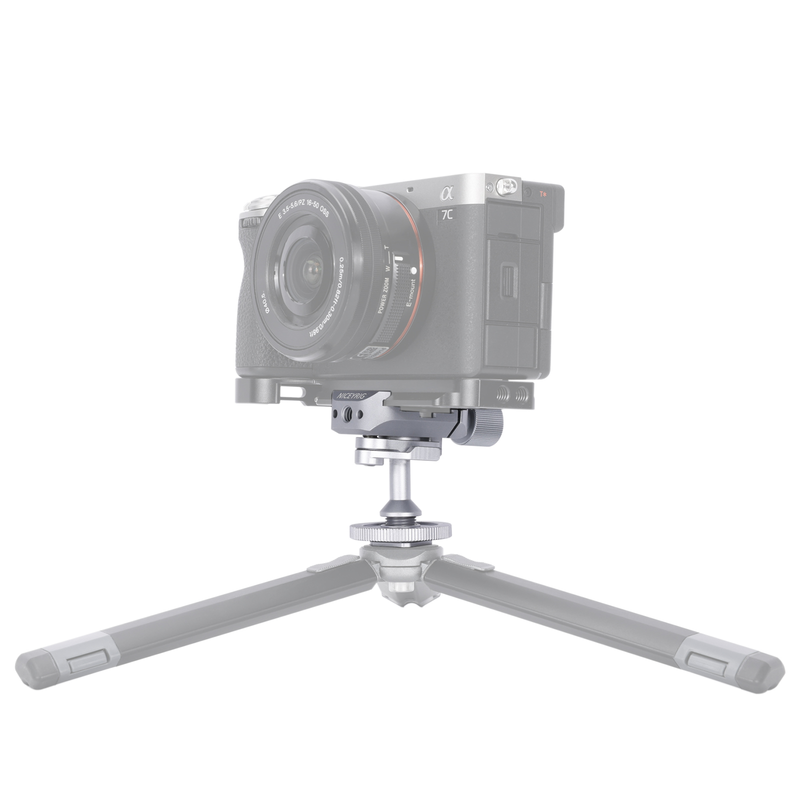 Niceyrig Mini Ballhead Cold Shoe Adapter Tripod Mount with Arca Standard Plate