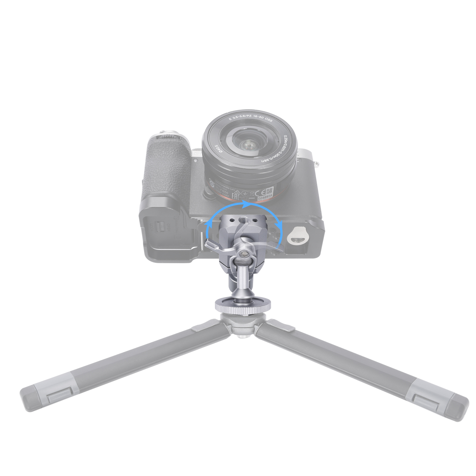 Niceyrig Mini Ballhead Cold Shoe Adapter Tripod Mount with Arca Standard Plate
