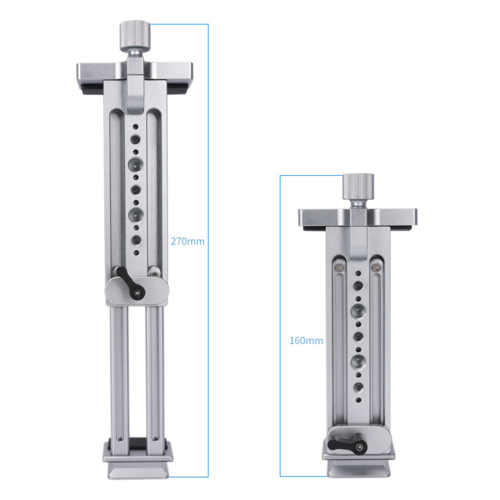 Niceyrig Ipad Holder Metal Clamp Arca Swiss Tripod Mount Adjustable for IPad Mini 7.9Inch/IPad 9.7Inch/IPad 10.5Inch/IPad Pro 12.9Inch/mate pad/MediaPad pro M6/MediaPad M5/Mediapad T5 (130mm ≤open width≤223mm)