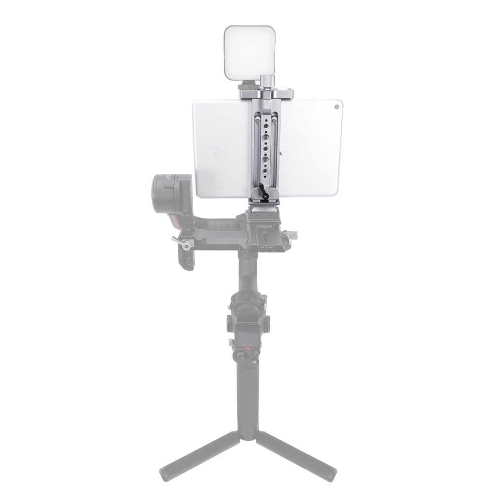 Niceyrig Ipad Holder Metal Clamp Arca Swiss Tripod Mount Adjustable for IPad Mini 7.9Inch/IPad 9.7Inch/IPad 10.5Inch/IPad Pro 12.9Inch/mate pad/MediaPad pro M6/MediaPad M5/Mediapad T5 (130mm ≤open width≤223mm)