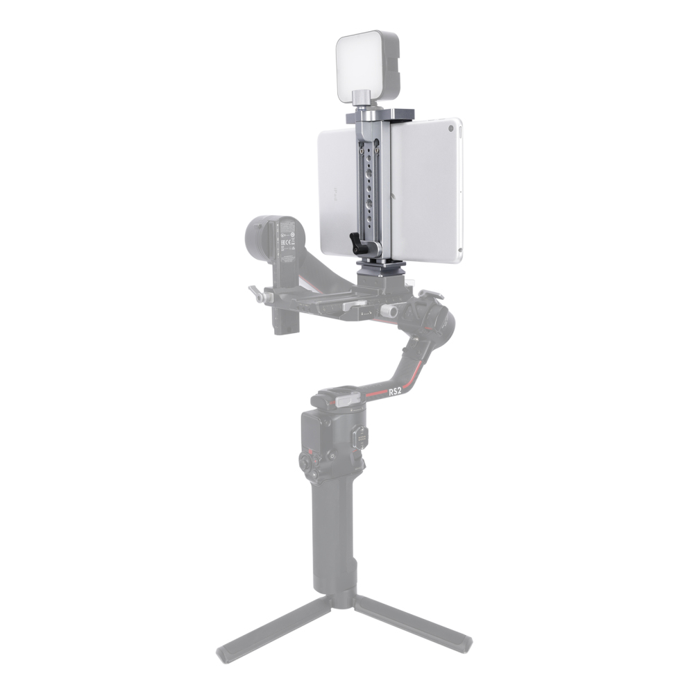 Niceyrig Ipad Holder Metal Clamp Arca Swiss Tripod Mount Adjustable for IPad Mini 7.9Inch/IPad 9.7Inch/IPad 10.5Inch/IPad Pro 12.9Inch/mate pad/MediaPad pro M6/MediaPad M5/Mediapad T5 (130mm ≤open width≤223mm)