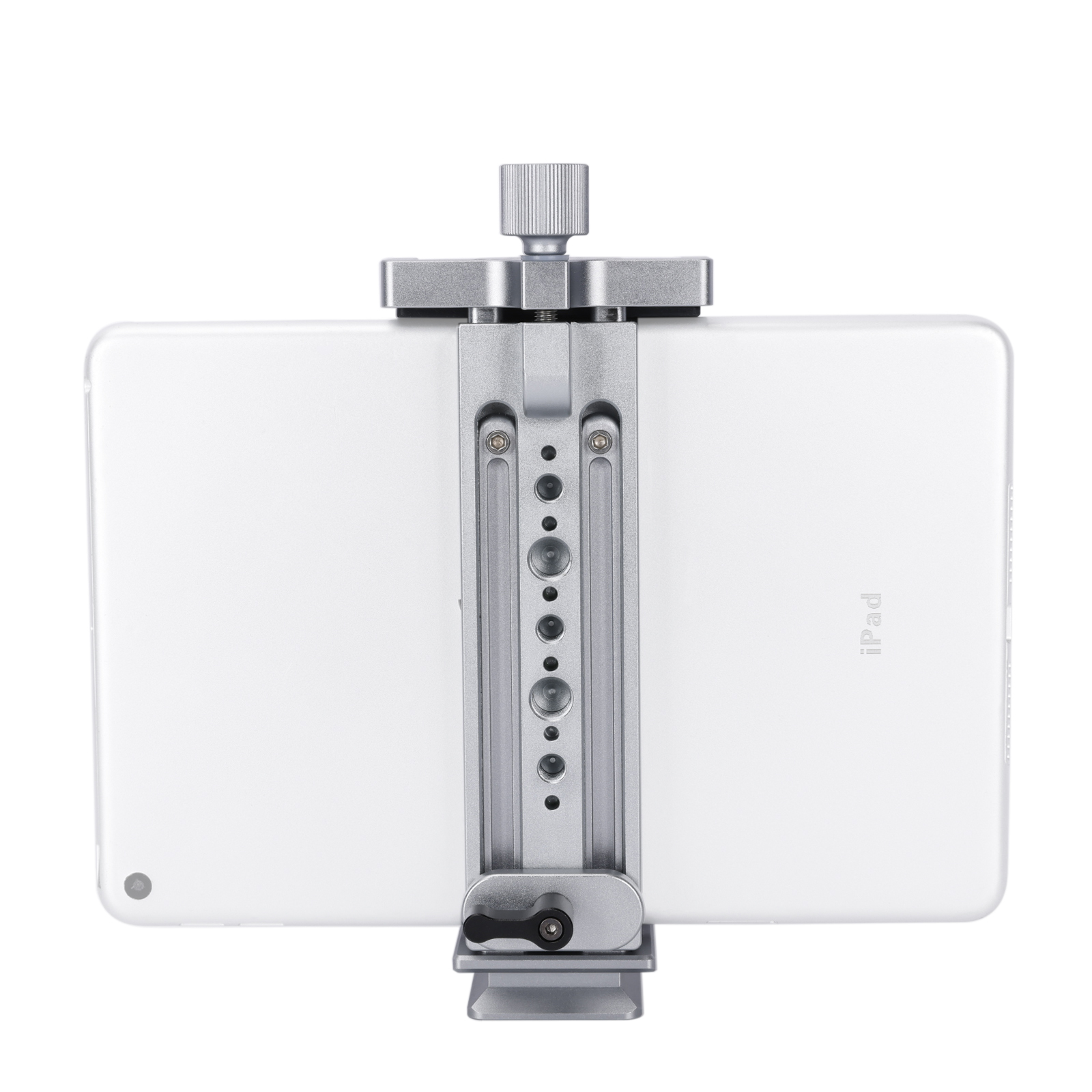 Niceyrig Ipad Holder Metal Clamp Arca Swiss Tripod Mount Adjustable for IPad Mini 7.9Inch/IPad 9.7Inch/IPad 10.5Inch/IPad Pro 12.9Inch/mate pad/MediaPad pro M6/MediaPad M5/Mediapad T5 (130mm ≤open width≤223mm)