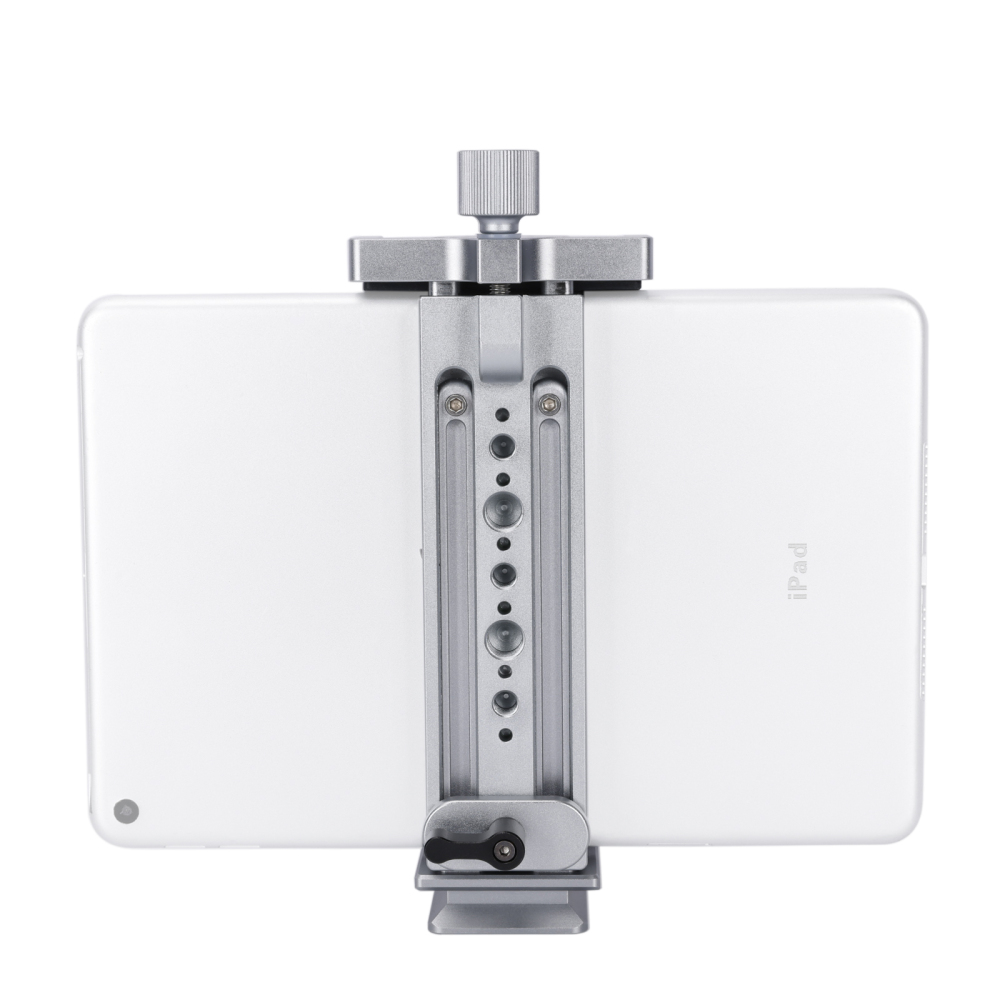 Niceyrig Ipad Holder Metal Clamp Arca Swiss Tripod Mount Adjustable for IPad Mini 7.9Inch/IPad 9.7Inch/IPad 10.5Inch/IPad Pro 12.9Inch/mate pad/MediaPad pro M6/MediaPad M5/Mediapad T5 (130mm ≤open width≤223mm)