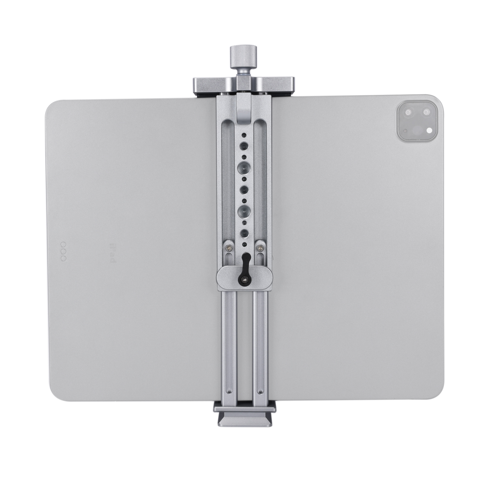Niceyrig Ipad Holder Metal Clamp Arca Swiss Tripod Mount Adjustable for IPad Mini 7.9Inch/IPad 9.7Inch/IPad 10.5Inch/IPad Pro 12.9Inch/mate pad/MediaPad pro M6/MediaPad M5/Mediapad T5 (130mm ≤open width≤223mm)