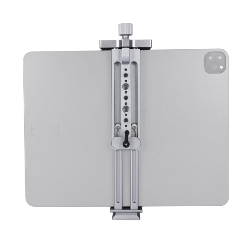 Niceyrig Ipad Holder Metal Clamp Arca Swiss Tripod Mount Adjustable for IPad Mini 7.9Inch/IPad 9.7Inch/IPad 10.5Inch/IPad Pro 12.9Inch/mate pad/MediaPad pro M6/MediaPad M5/Mediapad T5 (130mm ≤open width≤223mm)