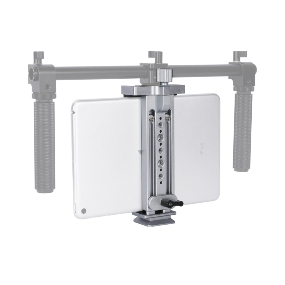 Niceyrig Ipad Holder Metal Clamp Arca Swiss Tripod Mount Adjustable for IPad Mini 7.9Inch/IPad 9.7Inch/IPad 10.5Inch/IPad Pro 12.9Inch/mate pad/MediaPad pro M6/MediaPad M5/Mediapad T5 (130mm ≤open width≤223mm)