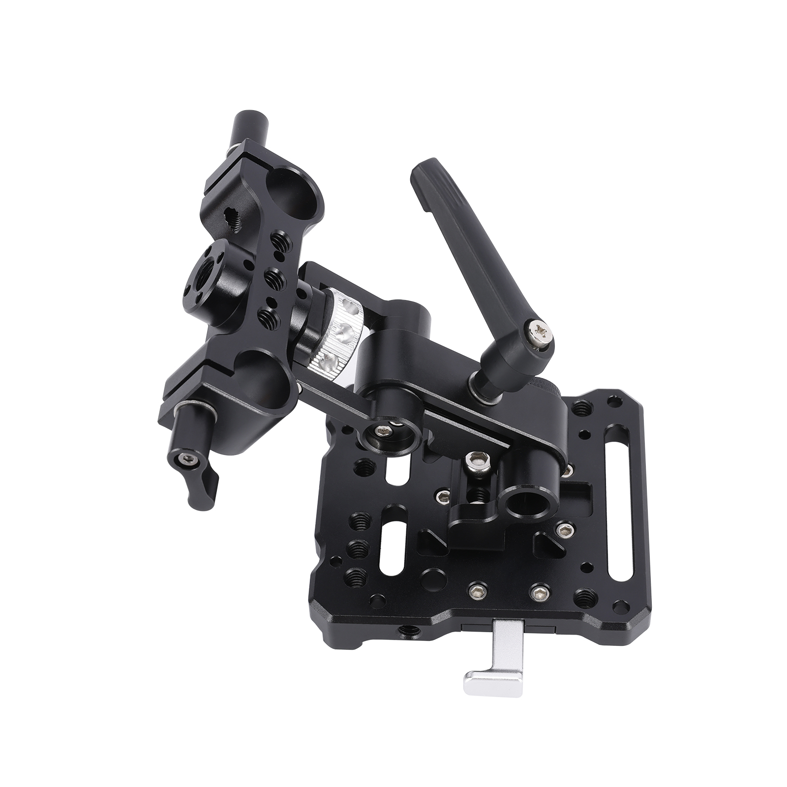 Niceyrig V-Mount/V-Lock Battery Plate with 3/8 Arri Locating Adjustable Arm & 15MM Rod Clamp