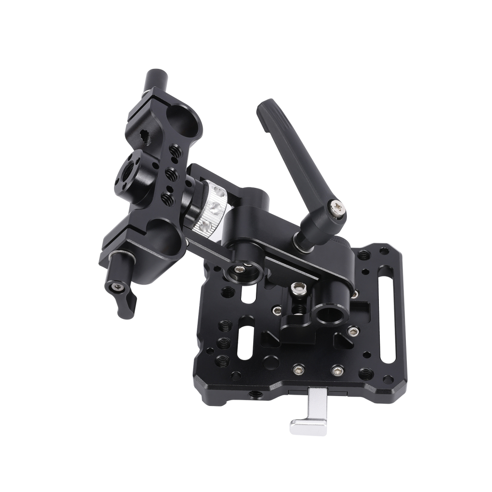 Niceyrig V-Mount/V-Lock Battery Plate with 3/8 Arri Locating Adjustable Arm & 15MM Rod Clamp
