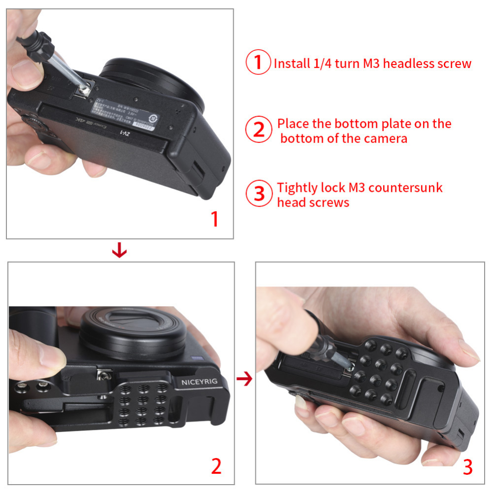 Niceyrig Base Plate with Arca-swiss Dovetail for Sony ZV-1 Camera